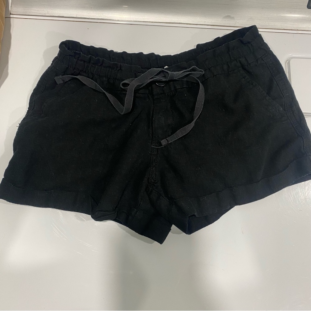 Old Navy Black Linen Shorts Juniors Size 0